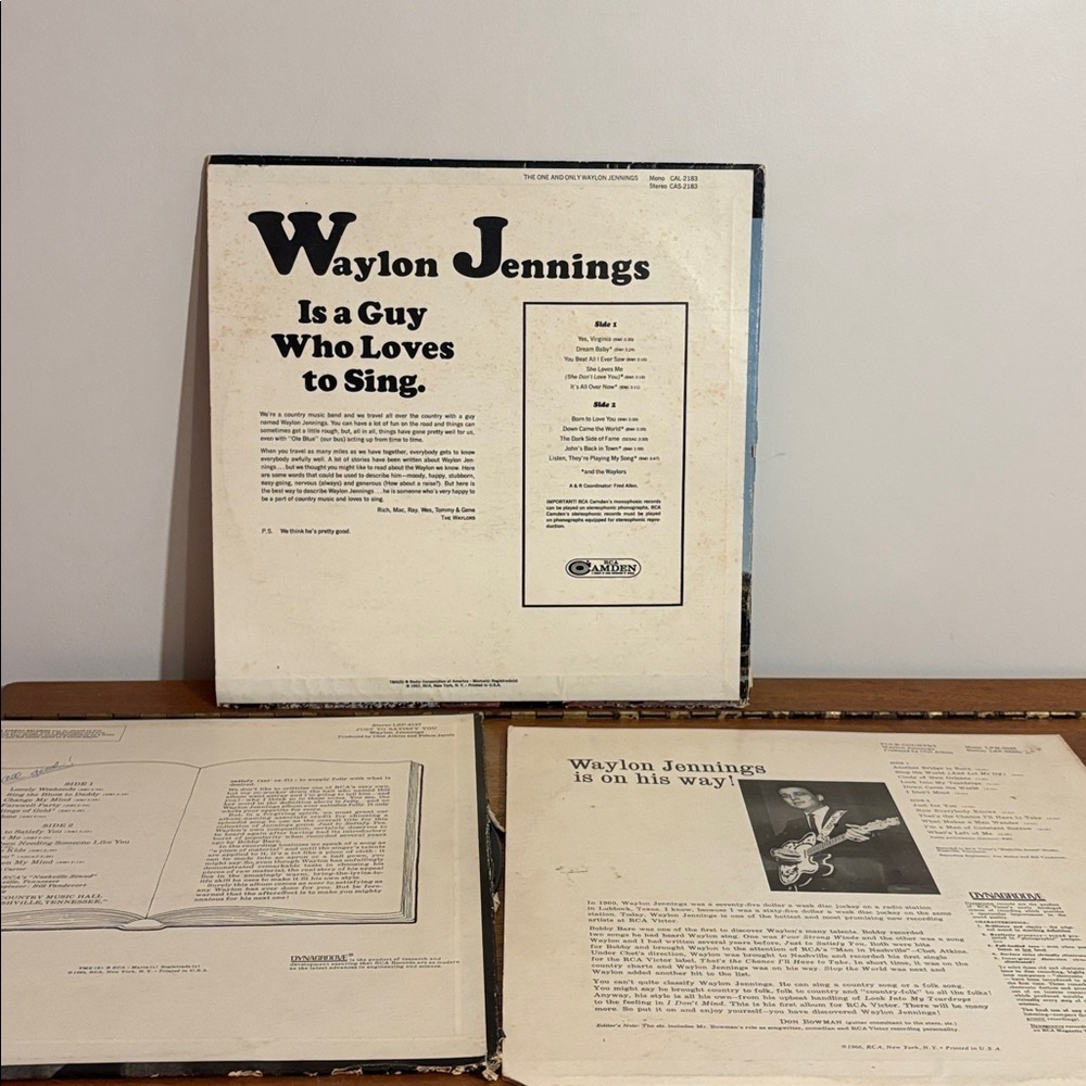 3 Waylon Jennings Vintage Vinyl Records Bundle Lot Deal 1960s Country Folk Album - Picture 17 of 17
